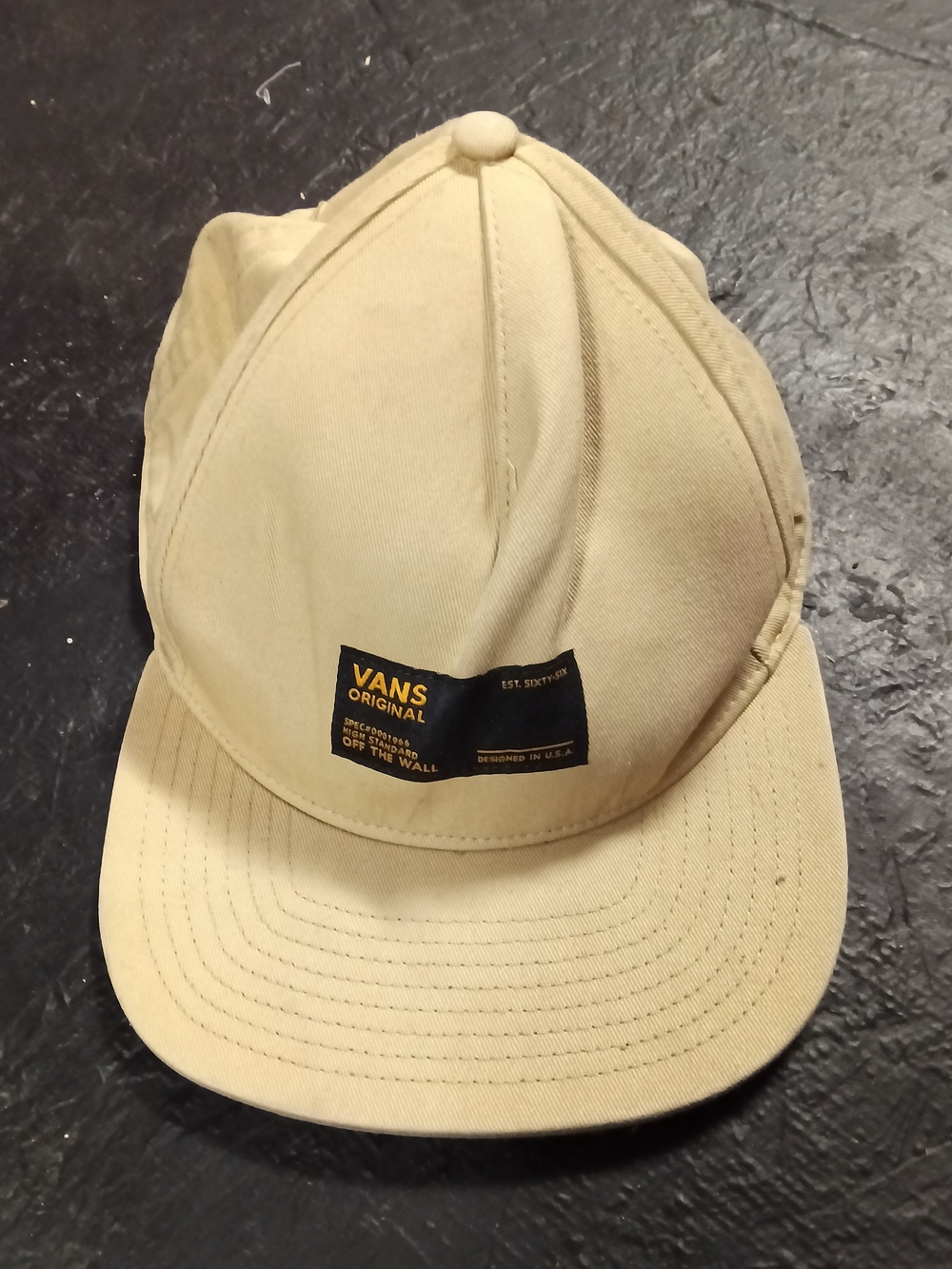 Vans Beige Tan Logo Patch Men's Hat
